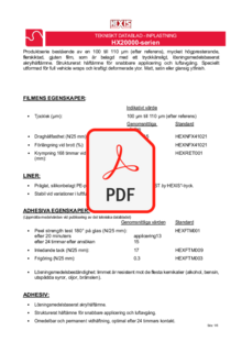 Teknisk data på Hexisfolie