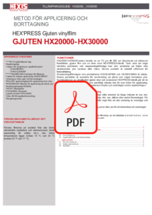 Användarinstruktion Hexis