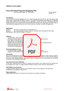Avery Supreme Datasheet