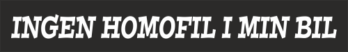Ingen homofil i min bil