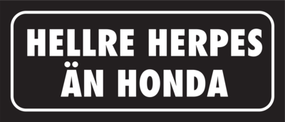 Skämtdekal hellre herpes än honda