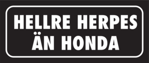 Skämtdekal hellre herpes än honda