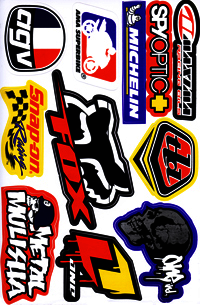 Dekalark 26x17cm. Blandade logotyper på dekalark. dekalerna är utstansade. Inte samma höga kvalité som på våra övriga dekaler.