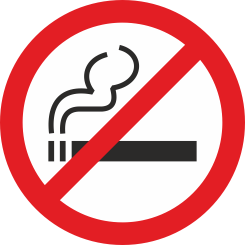 100x100mm vit/röd/svart Varningsdekal.