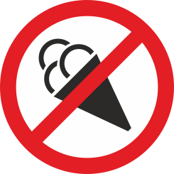 100x100mm vit/röd/svart Varningsdekal.