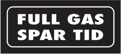 Skämtdekal Full gas spar tid