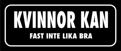 Skämtdekal Kvinnor kan fast inte lika bra