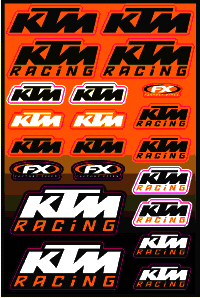 Dekalark 300x460mm. Logotyperna är stansade efter den vita tunna linjen.