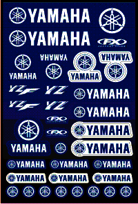 Dekalark 300x460mm. Logotyperna är stansade efter den vita tunna linjen.