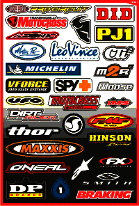 Dekalark 300x460mm. Logotyperna är stansade efter den vita tunna linjen.