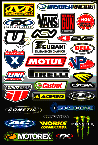 Dekalark 300x460mm. Logotyperna är stansade efter den vita tunna linjen.