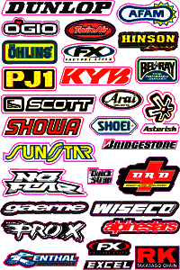 Dekalark 300x460mm. Logotyperna är stansade efter den vita tunna linjen.