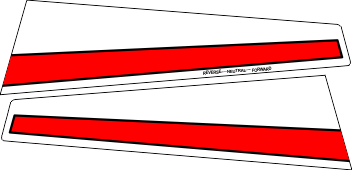 8hk Svart/rött/vitt Komplett innehållande: 2st Dekaler för Yamaha 8hk.