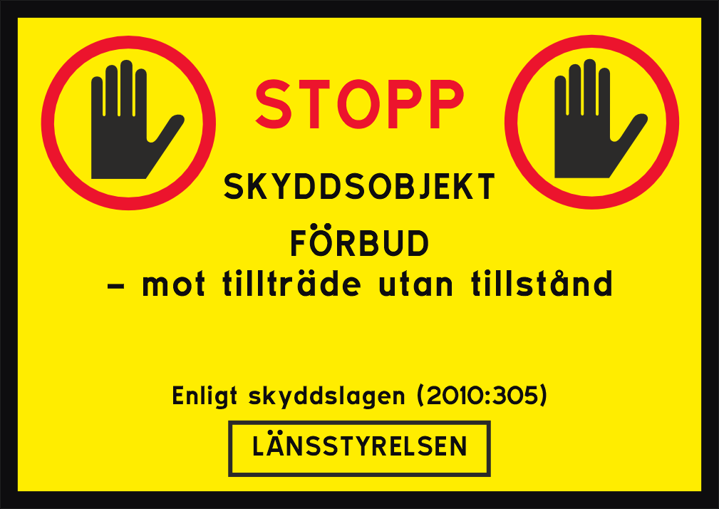 Förbud mot tillträde utan tillstånd.