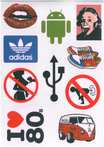 Dekalark 30x21cm. Blandade motiv på dekalark. dekalerna är utstansade. 