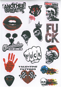 Dekalark 30x21cm. Blandade motiv på dekalark. dekalerna är utstansade. 