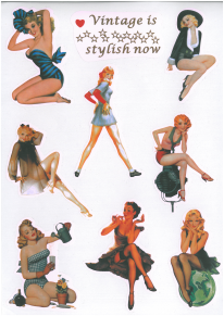 Dekalark 30x21cm. Blandade motiv på dekalark. dekalerna är utstansade. 