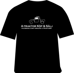 T-shirt med tryck. 180gr kvalitétstshirt. Vitt tryck