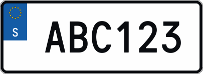 Registreringsskylt 2014-2017 300x110mm