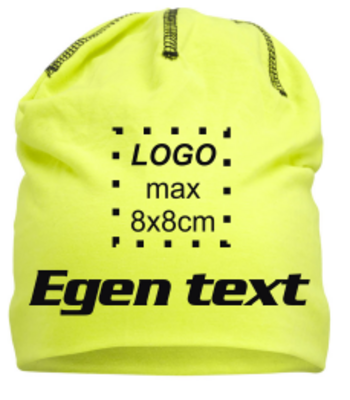 Mössa med egen text och logo