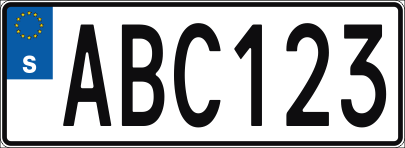 Registreringsskylt 2017- 300x110mm