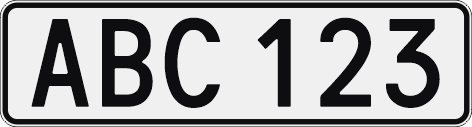 Reflekterande Plastskylt eller dekal. 260x70mm. Terrängfordonsskylt.