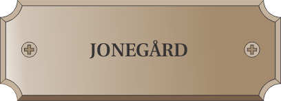 Text i självhäftande folie för mässingslamell.