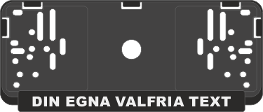 Passar skyltar med måtten 300x110mm. Utrustad med lös reklamlist. Texthöjden är 13mm. Priset avser max 30 bokstäver. Det är okej att upprepa ord. Vill du ha texten spegelvänd skriv detta under kommentarer.