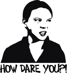 Greta med egen text. Datorskuren dekal utan bakgrund.