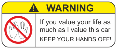 75x30mm Varningsdekal.