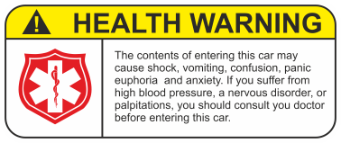 75x30mm Varningsdekal.