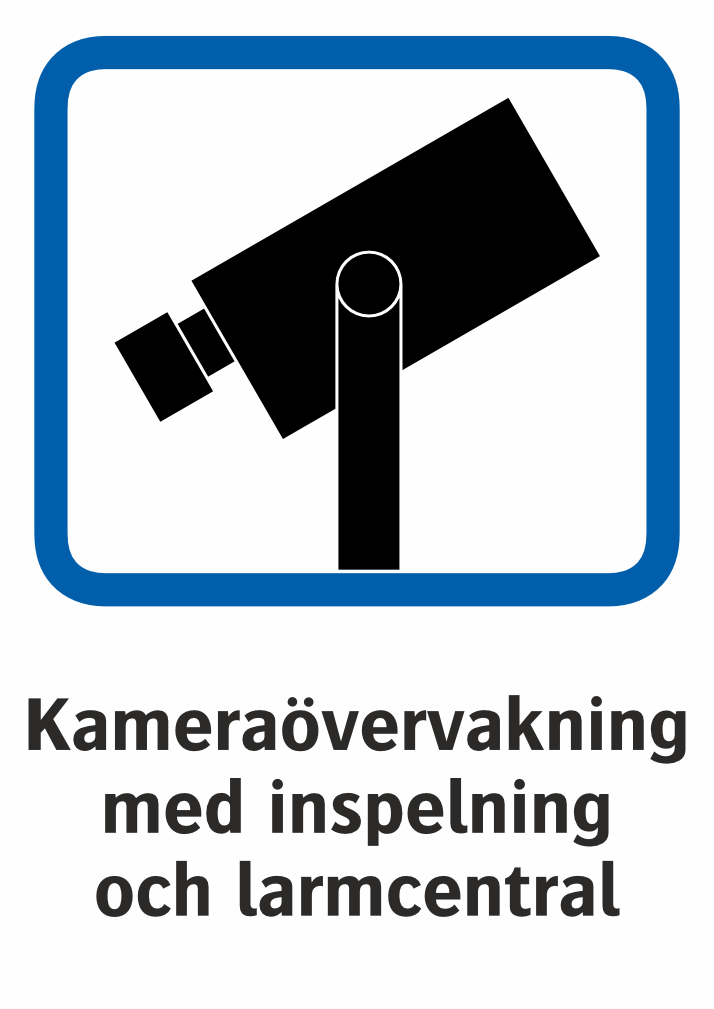 Kameraövervakning med inspelning och larmcentral