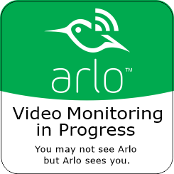 Varningsdekal för montage på fönster. Dessa är enkelsida för montage på utsida.