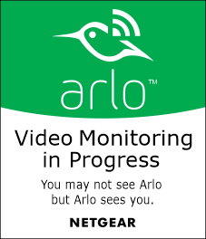 Varningsdekal för montage på fönster. Dessa är enkelsida för montage på utsida.