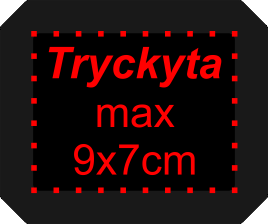 Svart isskrapa med tryck