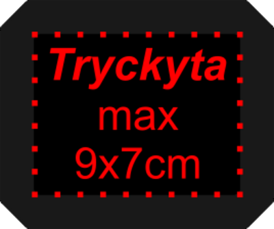 Svart isskrapa med tryck