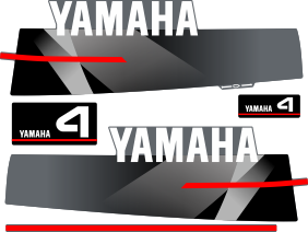 Yamaha 4hk 1993-1997
Svart/rött/grått Komplett innehållande: 2st sidodekaler, 1st bakre dekal, 1st främre dekal och stripe.