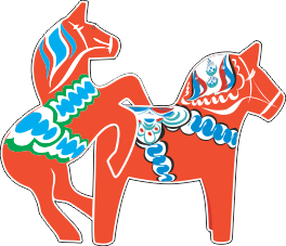 rid mig som en dalahäst - dekalen