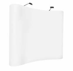 Böjd mässvägg 2700x2250mm inkl LED-belysning