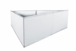 Taksystem för inomhusbruk. System i aluminium, pris inkl tryck på Decor 205g med kardborreöglor. Komplett inkl rep, upphängning och vadderad väska.
Mått 3000x1000mm
Original inkl. utfall: 9200x1100mm