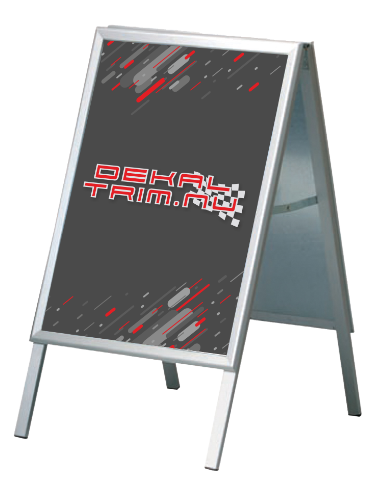 Gatupratare tillverkad helt i aluminium för lång livslängd. Försedd med 2 st snäppramar med 32 mm ram. Ett mycket prisvärt skyltställ. Standardstorlekar är 50 x 70, 70 x 100 samt 100 x 140. Ett bekymmersfritt skyltställ som aldrig rostar. Finns i standardfärgen natureloxerad.
<br>Beställ affisch till din gatupratare <a href="https://www.dekaltrim.nu/Product/21981">här</a>