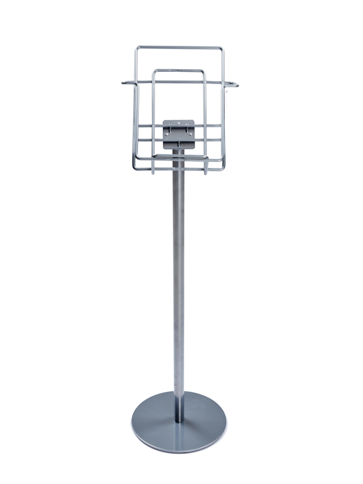 Broschyr- och tidningsställ. Finns i metallfärgat material. Mycket enkel att montera och med stabil fot. Finns i storlekarna A4 samt tabloid/A3.