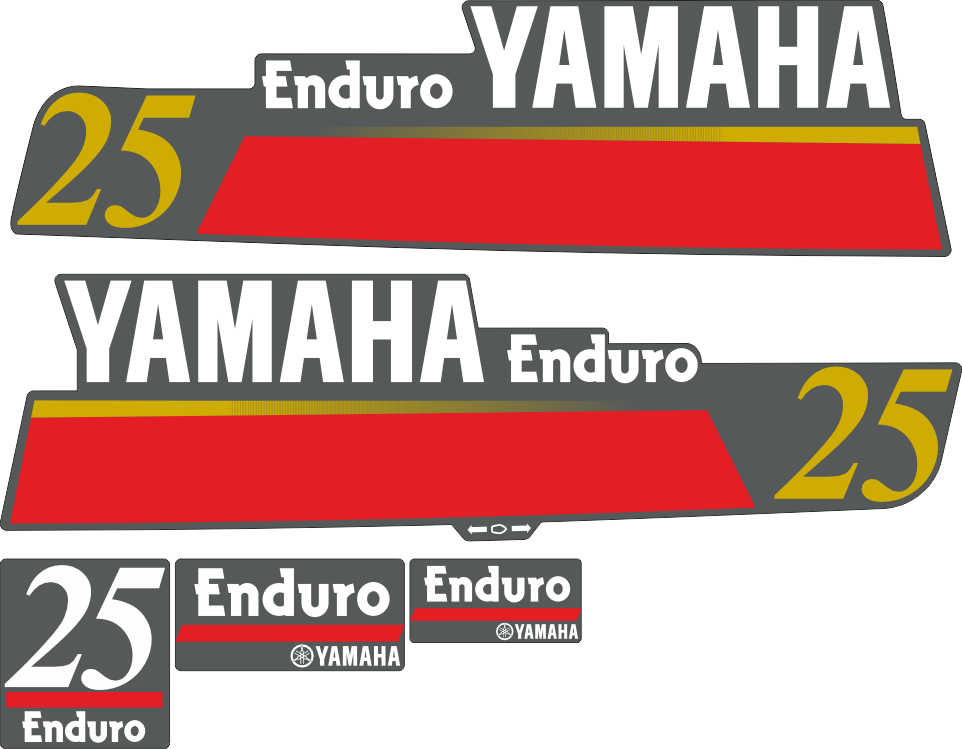 Komplett kitt innehållande: 2st sidodekaler, 2st Enduro dekaler och 1st dekal med 25.