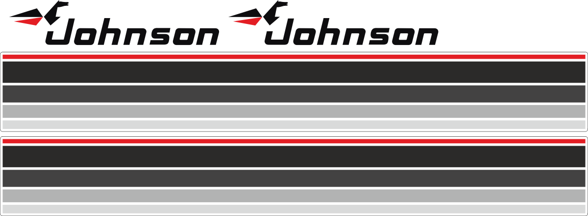 innehållande: 2st Sidodekor och 2st Johnson dekaler för Johnson 70hk VRO.