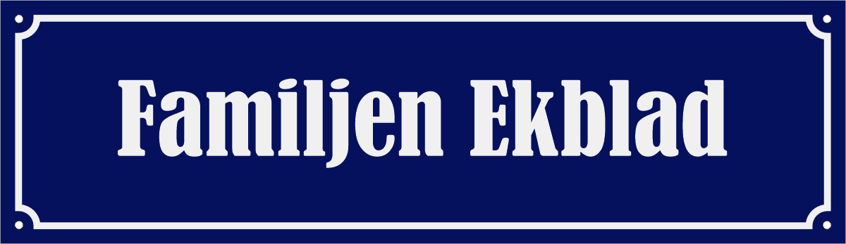 Aluminiumskylt mått 450x130mm. Kryssa i ✅ om du vill ha förborrade hål 4,5mm. 10mm in från kant.
