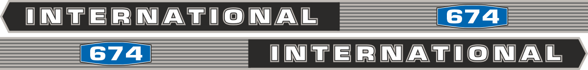 IH International 674. Innehållande: 2 st stripes International 674 1065x60mm,