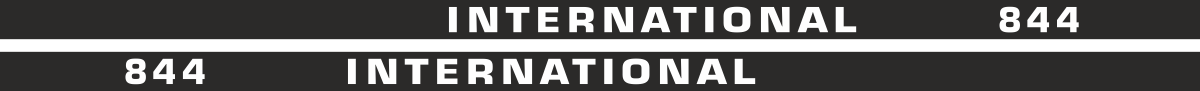 Dekorsats IH International 844. Komplett: 2 st stripes 844 International 1840x60mm.