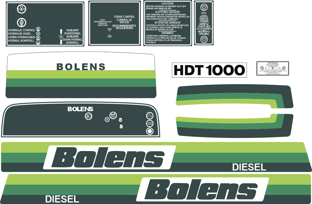 Bolens HDT 1000 komplett reproduktion.