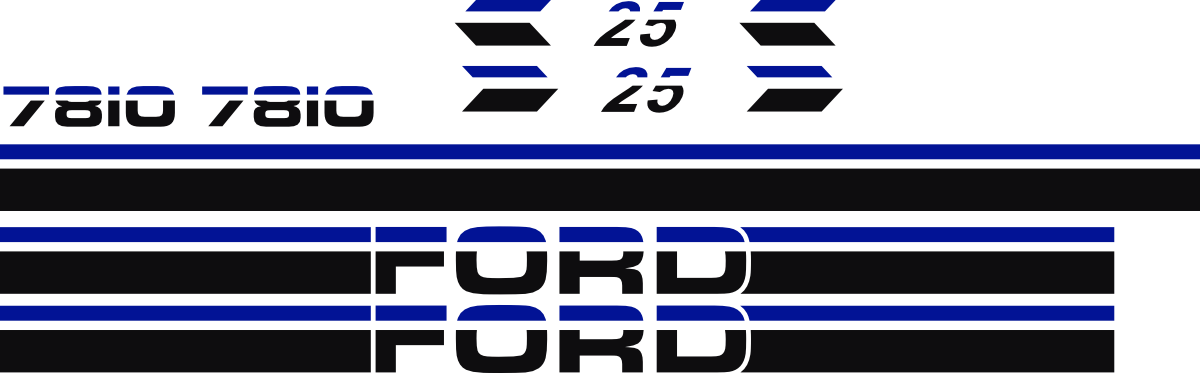 Reproduktion Dekorsats Ford 7810