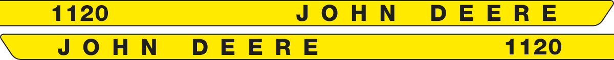Dekorsats JOHN DEERE 1120, 2st stripe Höger och vänster 1035 mm.